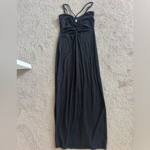 L*Space Black Ribbed Maxi Dress